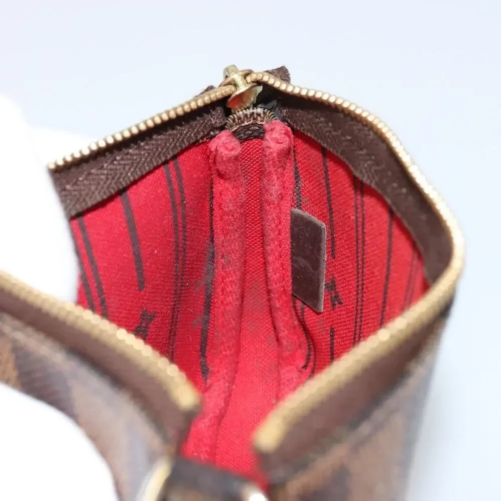 Louis Vuitton Damier Ebene T&b Mini Pochette Accessoires Pouch Brown